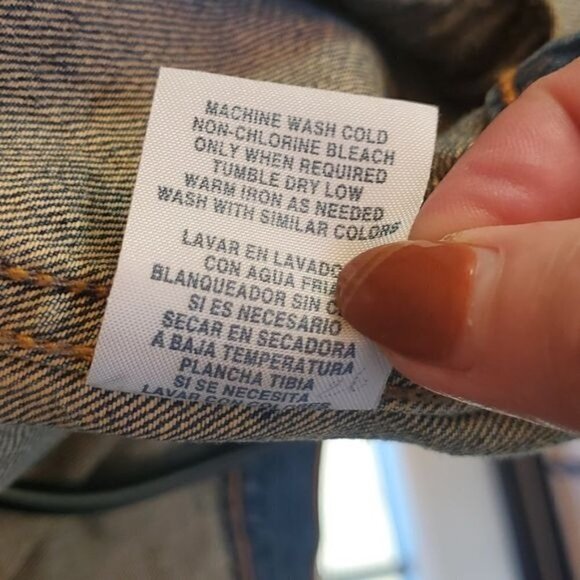 Ralph Lauren Black Label Polo Jeans Original Distress Slv Blue Sz L Jean Jacket - Picture 12 of 16